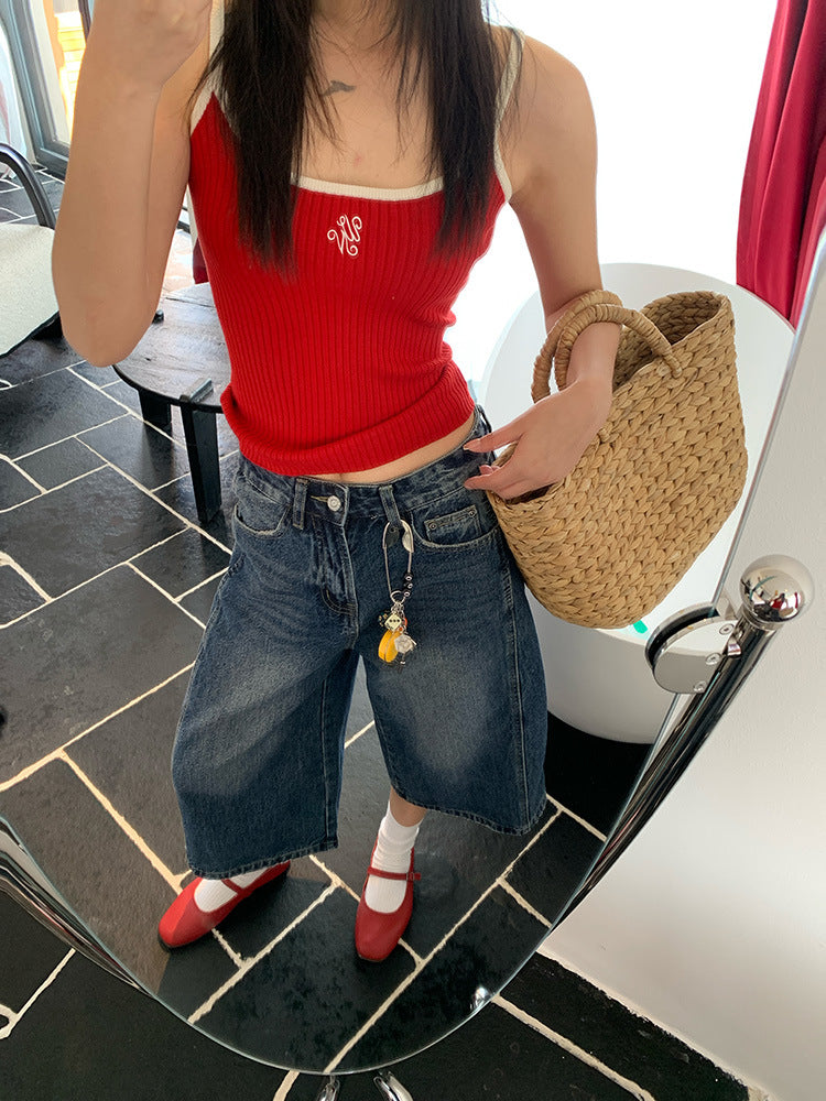 七分褲女夏季高腰復古