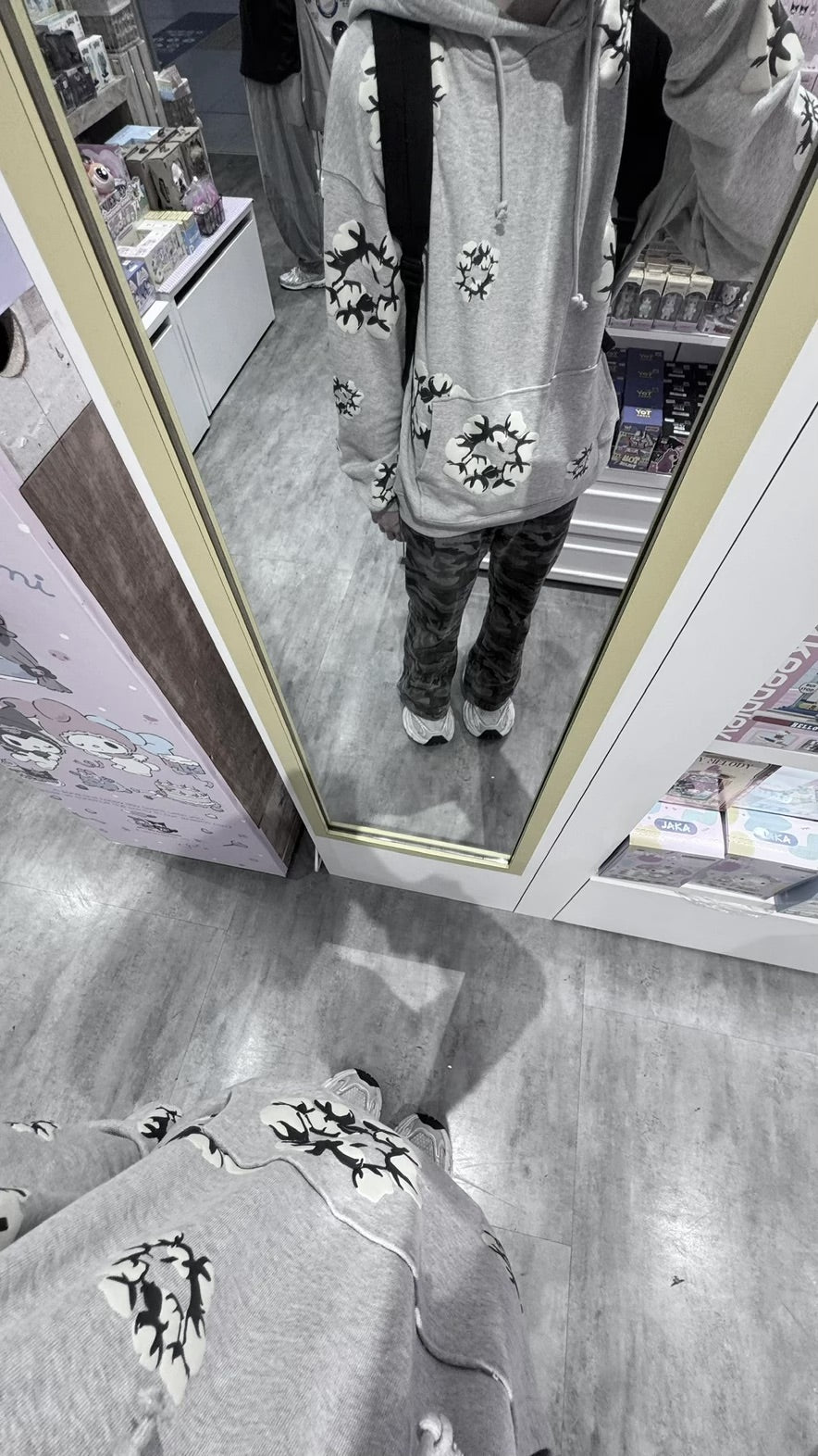 復古迷彩微喇褲